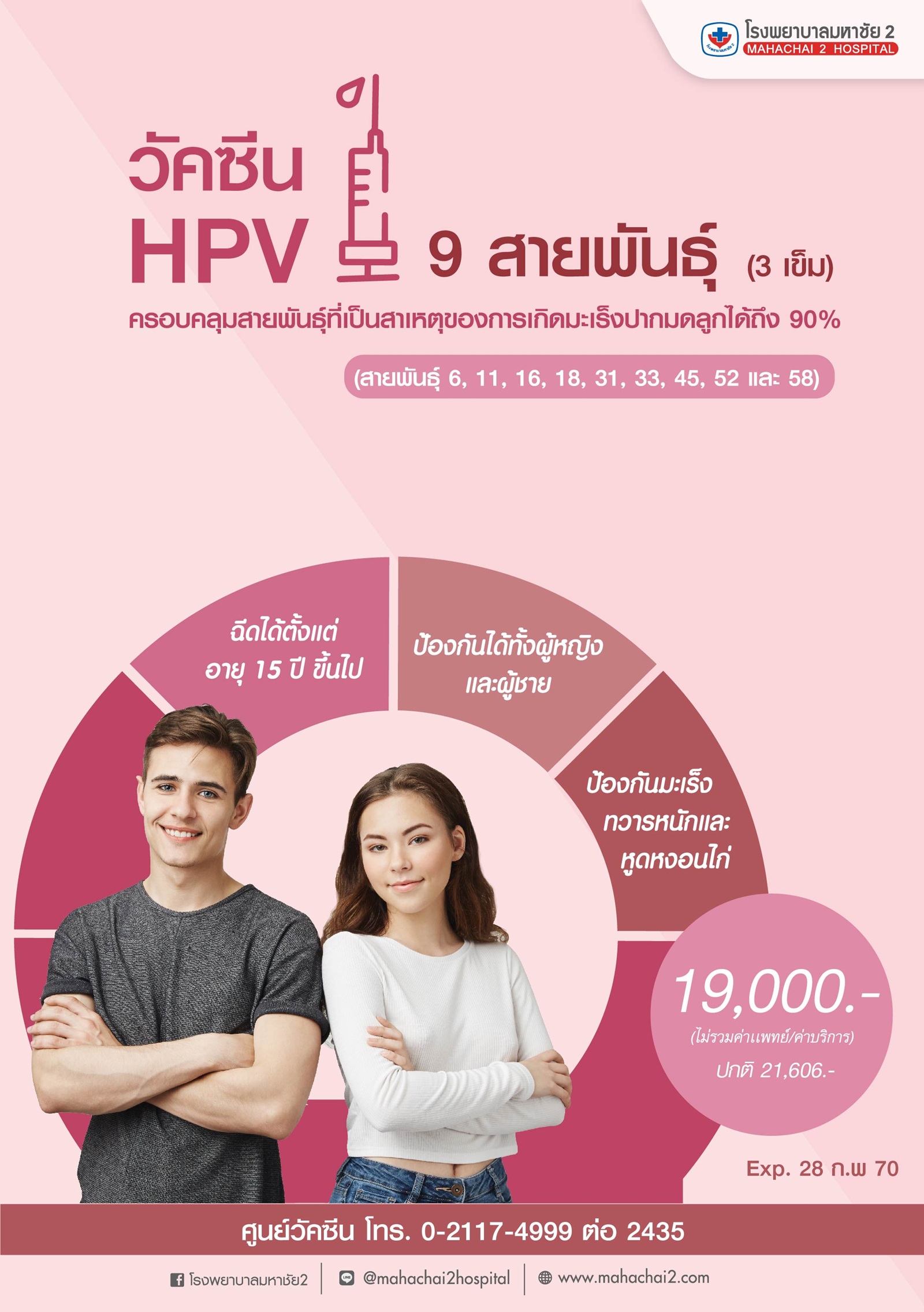 วัคซีน HPV ป้องกันมะเร็งได้ทั้งผู้ชายและผู้หญิง