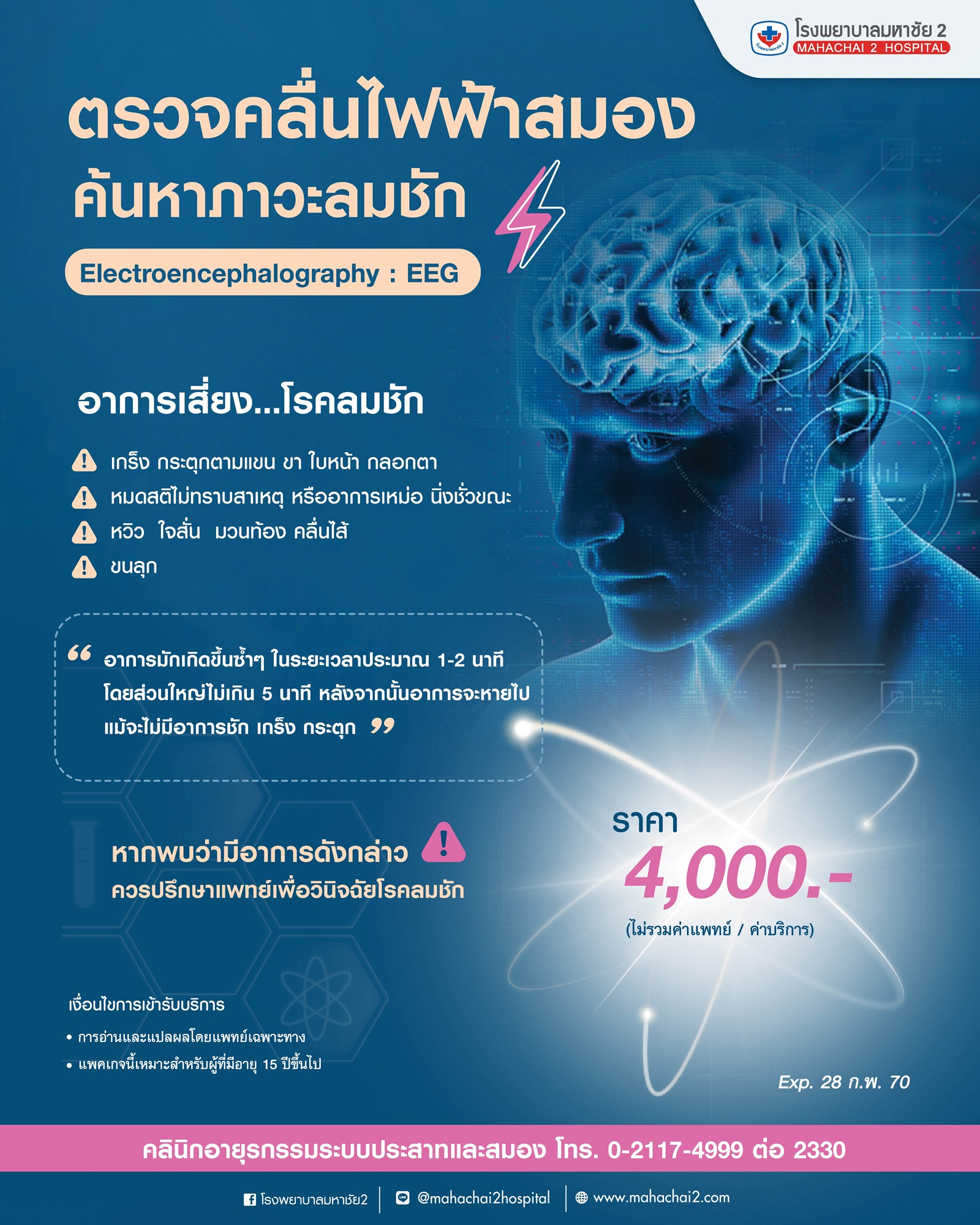 การตรวจคลื่นไฟฟ้าสมอง EEG (Electroencephalography)